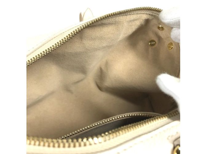 Borsa Louis Vuitton Monogram Empreinte Petite Malle Souple Bianco - vista 9
