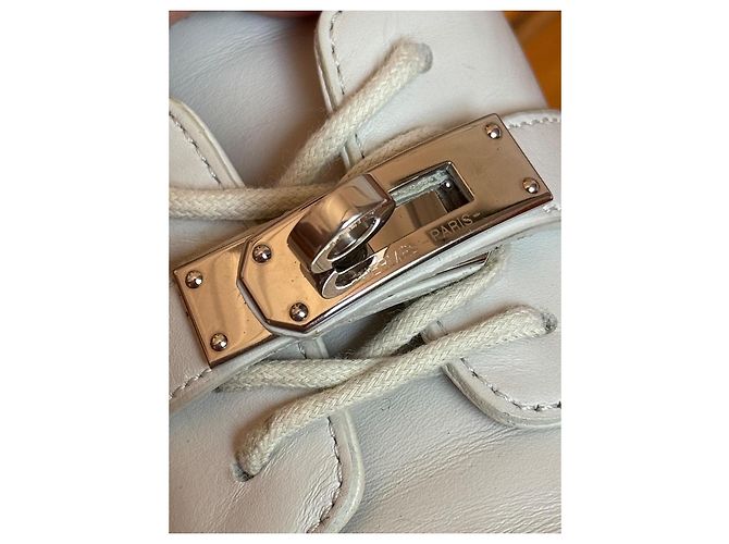 Hermès Mocassins derby Hermes First Blanc Beige Écru - vue 10