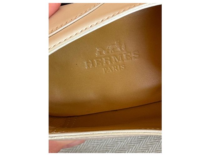 Hermès Mocassins derby Hermes First Blanc Beige Écru - vue 11