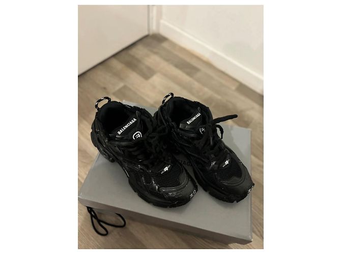 Sneakers Balenciaga in pelle nera Nero - vista 2