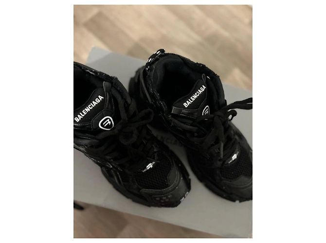 Sneakers Balenciaga in pelle nera Nero - vista 3