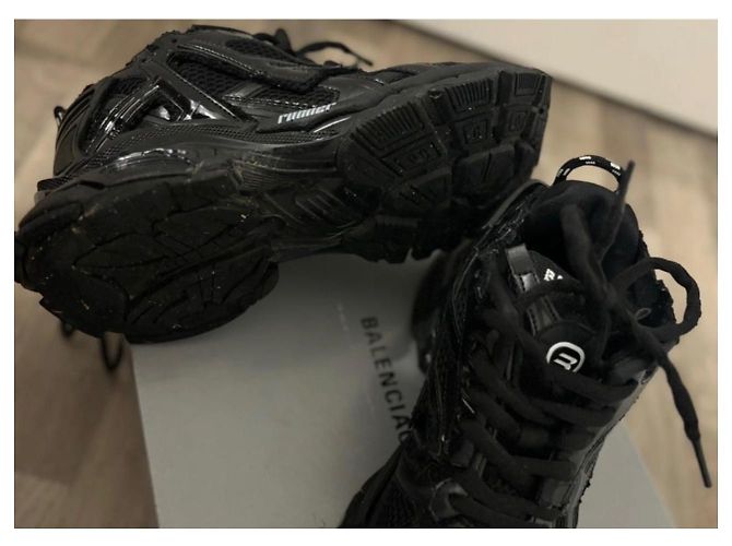 Sneakers Balenciaga in pelle nera Nero - vista 5