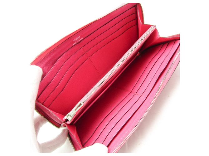 Hermès Cartera Hermes Azap Long de cabra Rosa - vista 3