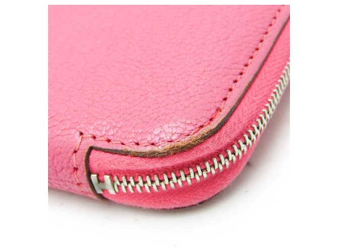 Hermès Cartera Hermes Azap Long de cabra Rosa - vista 4
