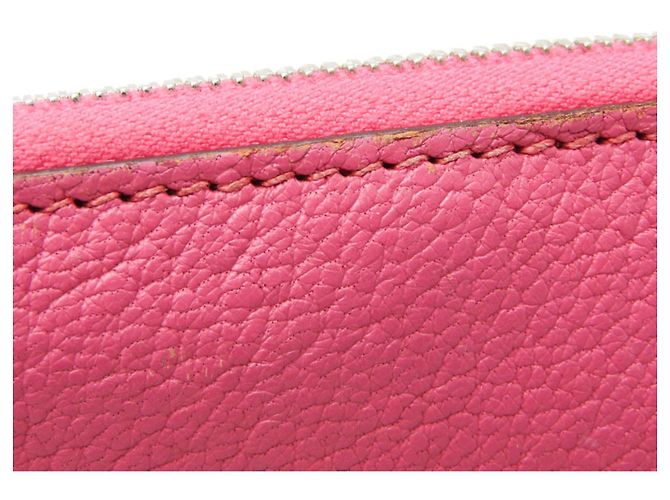 Hermès Cartera Hermes Azap Long de cabra Rosa - vista 5