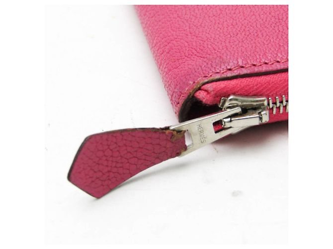 Hermès Cartera Hermes Azap Long de cabra Rosa - vista 7