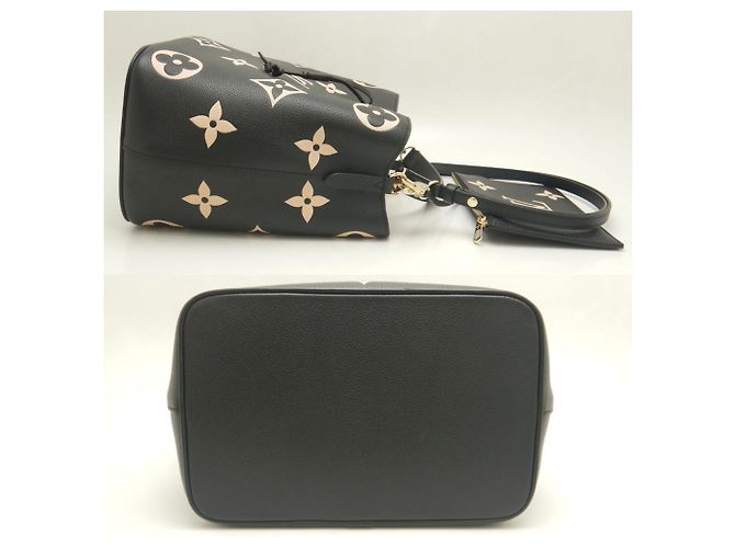 Néonoé Borsa Louis Vuitton Bicolor Monogram Empreinte NeoNoe MM Nero Beige - vista 4