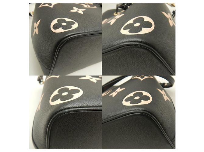 Néonoé Borsa Louis Vuitton Bicolor Monogram Empreinte NeoNoe MM Nero Beige - vista 7
