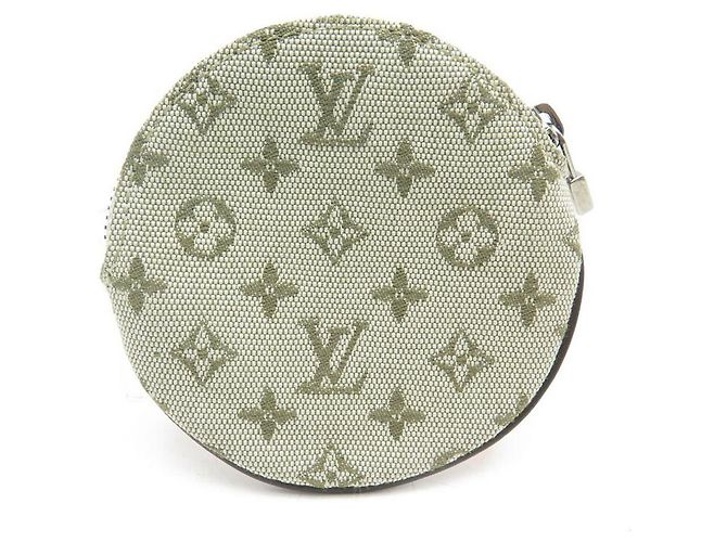 PORTE MONNAIE ROND LOUIS VUITTON PAPILLON TOILE IDYLLE MONOGRAM WALLET Vert - vue 2