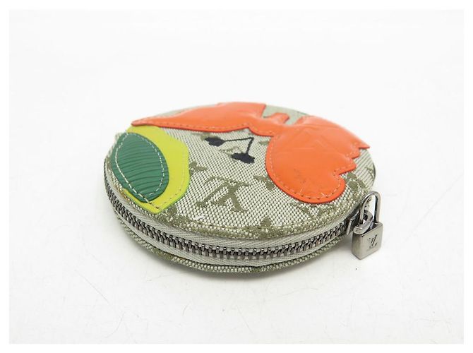 PORTE MONNAIE ROND LOUIS VUITTON PAPILLON TOILE IDYLLE MONOGRAM WALLET Vert - vue 3