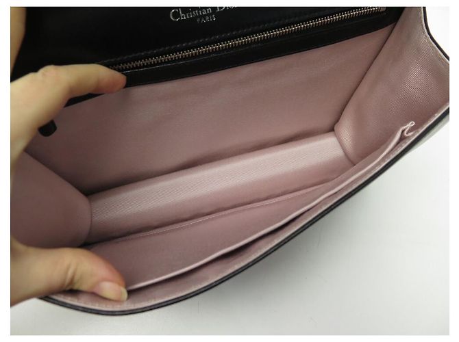 NUOVO BORSO A MANO CHRISTIAN DIOR DIORAMA GRANDE A TRACOLLA IN PELLE NERA - vista 15