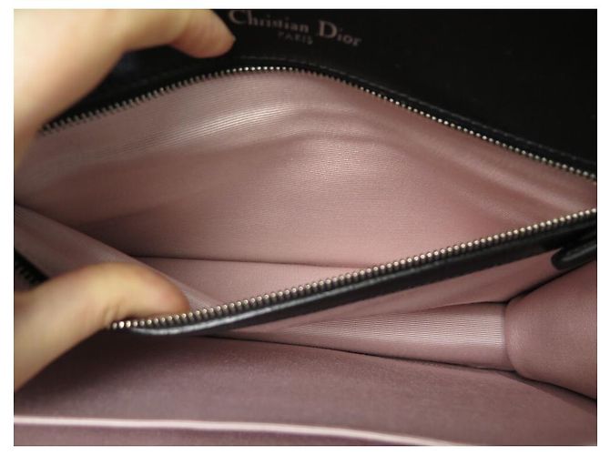 NUOVO BORSO A MANO CHRISTIAN DIOR DIORAMA GRANDE A TRACOLLA IN PELLE NERA - vista 19