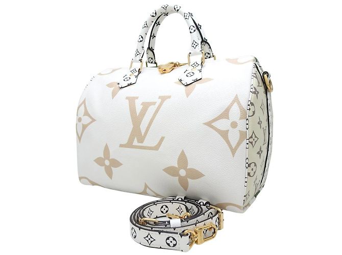 Sac à main Louis Vuitton Monogram Giant Speedy Bandoulière 30 Bleu Vert Monogramme - vue 10