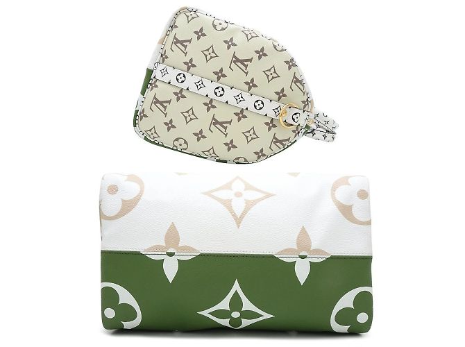 Sac à main Louis Vuitton Monogram Giant Speedy Bandoulière 30 Bleu Vert Monogramme - vue 2