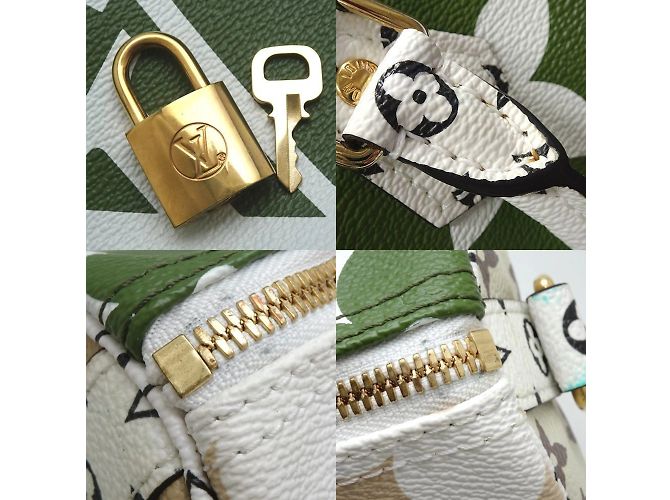 Sac à main Louis Vuitton Monogram Giant Speedy Bandoulière 30 Bleu Vert Monogramme - vue 6