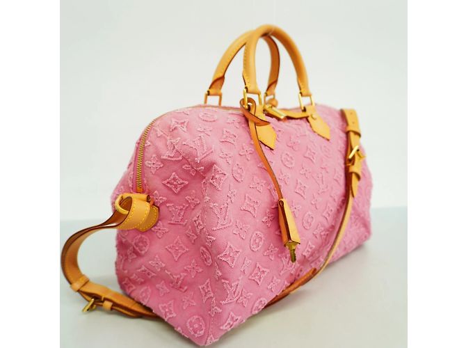 Borsa Louis Vuitton Monogram Stone Speedy Bandoulière 35 Marrone - vista 2