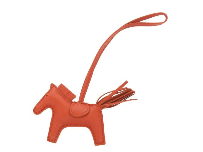 Charm per borsa Anjou Milo Saw Carnelian Rodeo PM di Hermès Rosso - vista 2