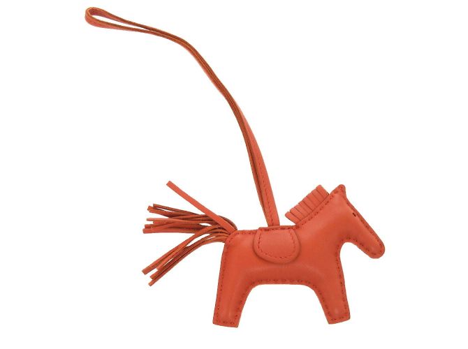 Charm per borsa Anjou Milo Saw Carnelian Rodeo PM di Hermès Rosso - vista 3