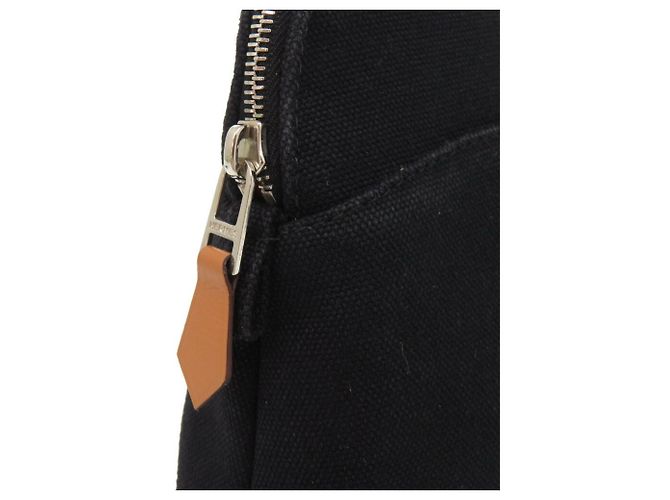 Hermès Pochette Bolide 20 in tela nera Hermes Nero - vista 8