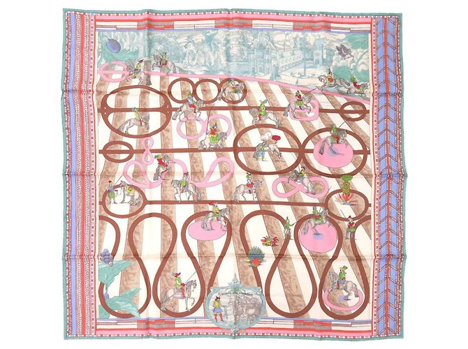 Foulard in seta Hermès Carre 90 Double Face Passades e Serpentines - vista 2
