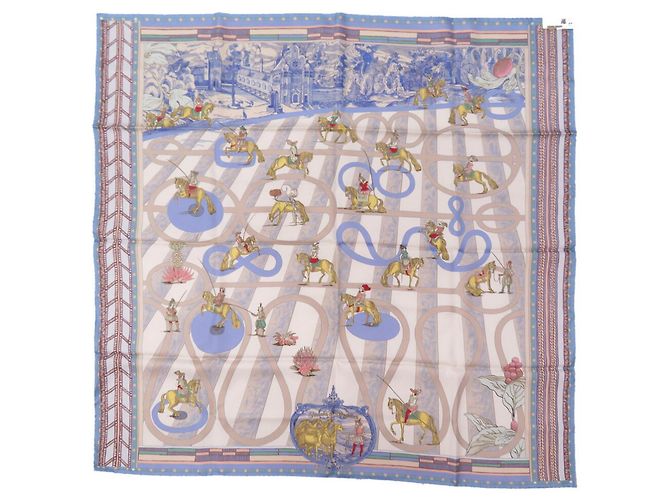 Foulard in seta Hermès Carre 90 Double Face Passades e Serpentines - vista 3