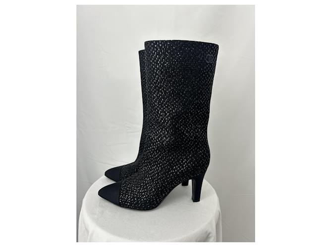 Chanel Stivali Gabrielle Nero Argento - vista 2