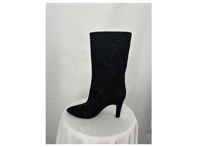 Chanel Stivali Gabrielle Nero Argento - vista 4
