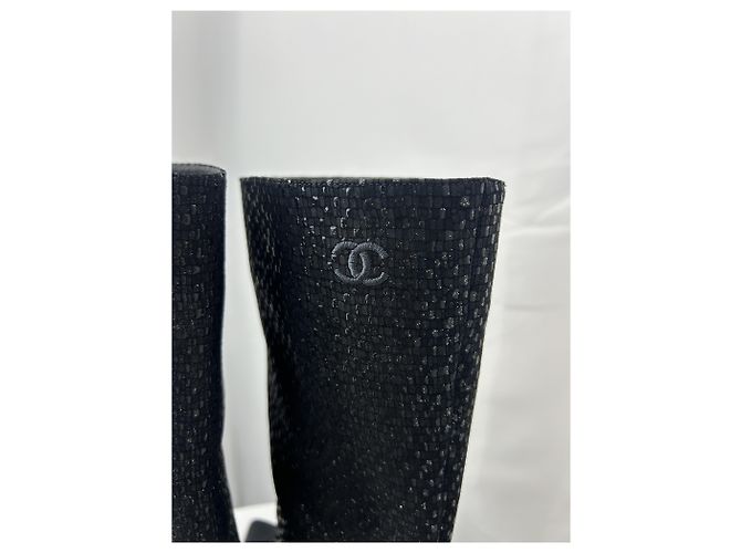 Chanel Stivali Gabrielle Nero Argento - vista 7