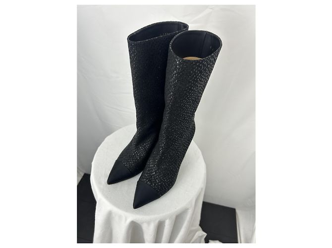 Chanel Stivali Gabrielle Nero Argento - vista 8