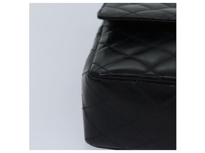 CHANEL Borsa a Spalla Matelassé in Pelle Nera con Catena Dorata CC Auth 88183 Nero D'oro - vista 15