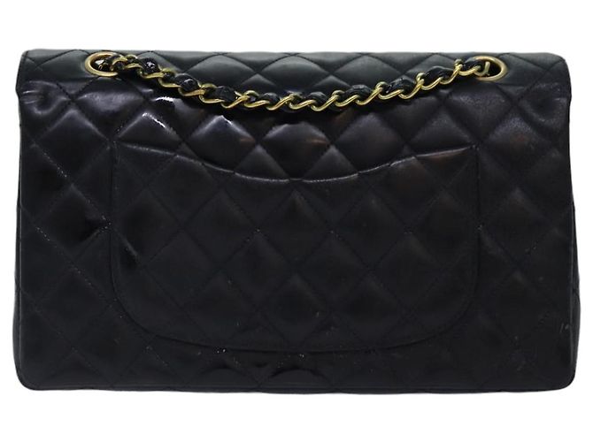 CHANEL Borsa a Spalla Matelassé in Pelle Nera con Catena Dorata CC Auth 88183 Nero D'oro - vista 2