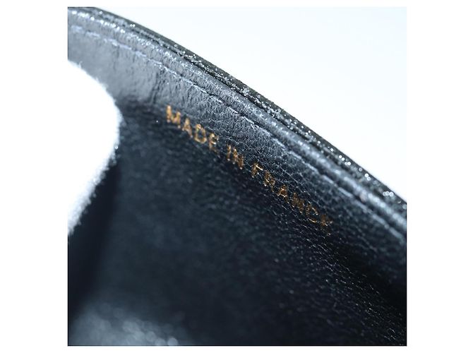 CHANEL Borsa a Spalla Matelassé in Pelle Nera con Catena Dorata CC Auth 88183 Nero D'oro - vista 25