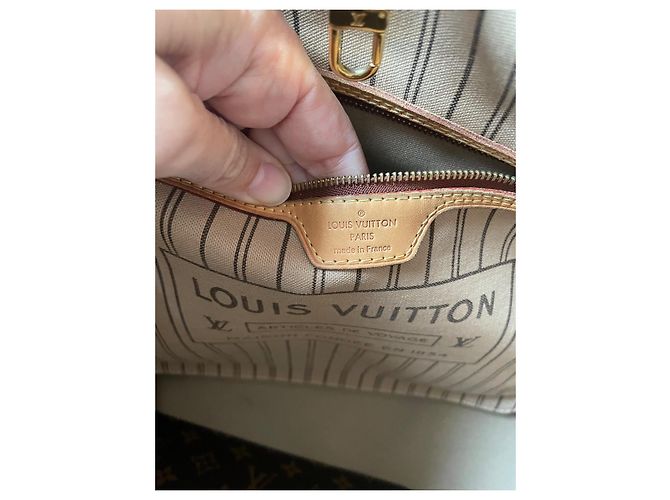 Louis Vuitton Neverfull Mittelmodell Dunkelbraun - Ansicht 12