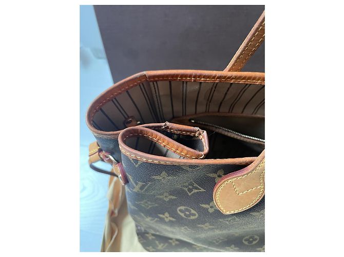 Louis Vuitton Neverfull Mittelmodell Dunkelbraun - Ansicht 15