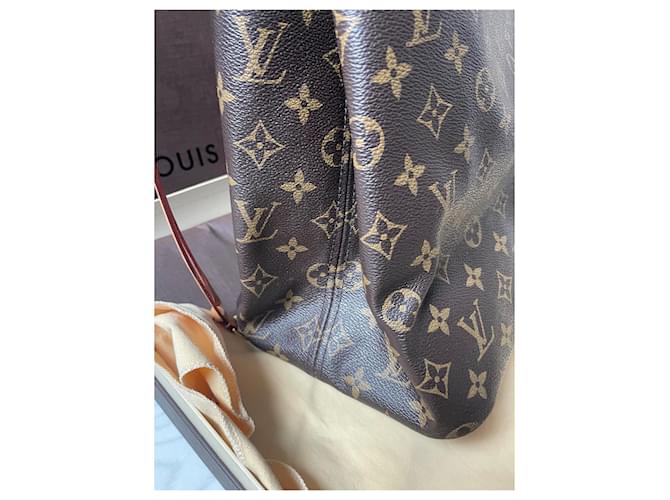 Louis Vuitton Neverfull Mittelmodell Dunkelbraun - Ansicht 17