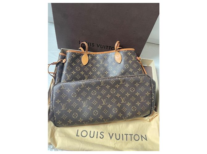 Louis Vuitton Neverfull Mittelmodell Dunkelbraun - Ansicht 19