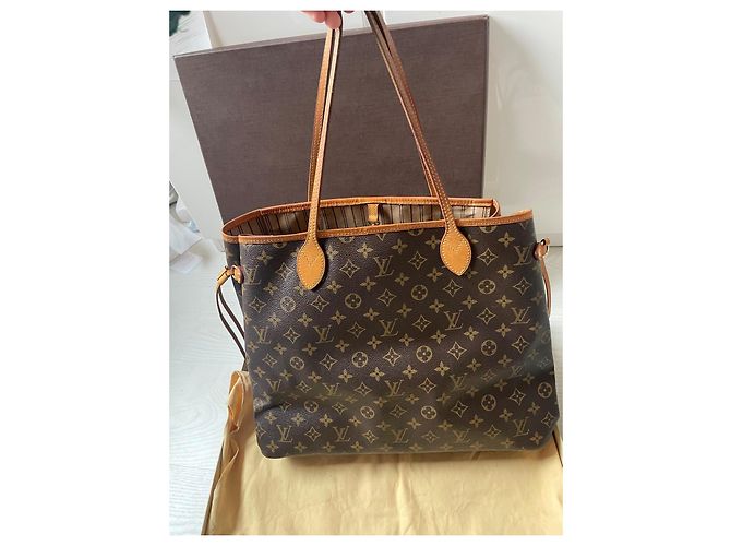 Louis Vuitton Neverfull Mittelmodell Dunkelbraun - Ansicht 2