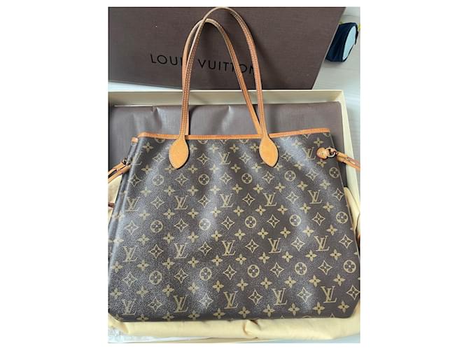 Louis Vuitton Neverfull Mittelmodell Dunkelbraun - Ansicht 4