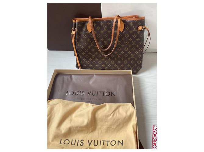 Louis Vuitton Neverfull Mittelmodell Dunkelbraun - Ansicht 5
