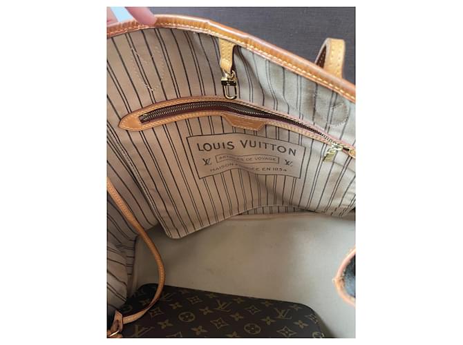 Louis Vuitton Neverfull Mittelmodell Dunkelbraun - Ansicht 9
