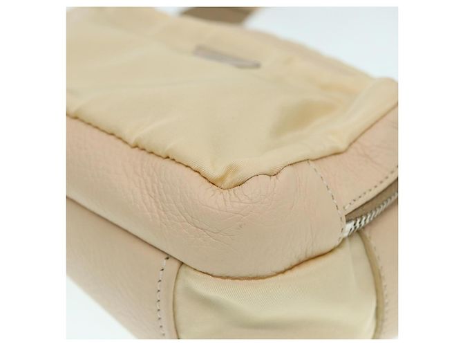 Pochette Prada Nylon Beige Argento Auth ki4892 - vista 14