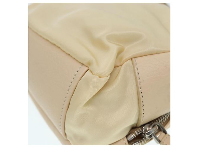 Pochette Prada Nylon Beige Argento Auth ki4892 - vista 16
