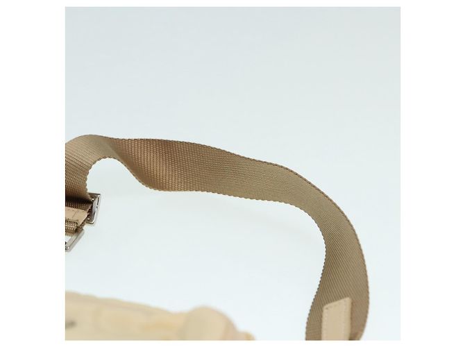 Pochette Prada Nylon Beige Argento Auth ki4892 - vista 8