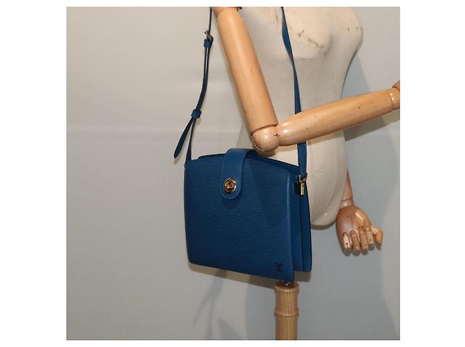 LOUIS VUITTON Borsa a Spalla Capuchin Epi Blu M52345 LV Auth ep5571 - vista 24