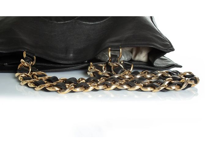 Chanel, Grand shopper in pelle di agnello nera Nero - vista 10