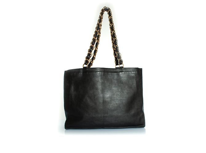 Chanel, Grand shopper in pelle di agnello nera Nero - vista 2