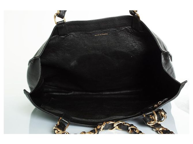 Chanel, Grand shopper in pelle di agnello nera Nero - vista 8