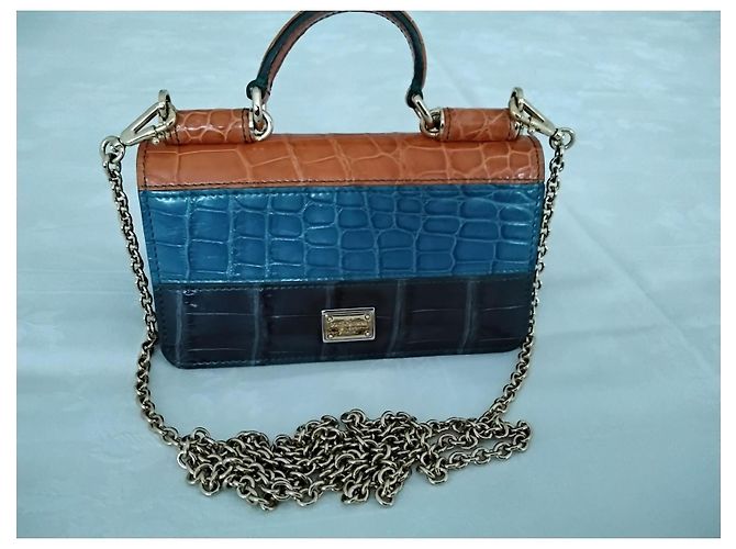 Dolce & Gabbana Krokodil Patchwork Mini Handytasche Mehrfarben - Ansicht 2