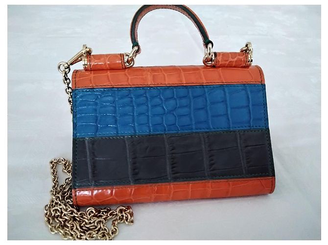 Dolce & Gabbana Krokodil Patchwork Mini Handytasche Mehrfarben - Ansicht 3