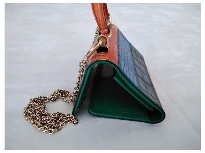 Dolce & Gabbana Krokodil Patchwork Mini Handytasche Mehrfarben - Ansicht 9